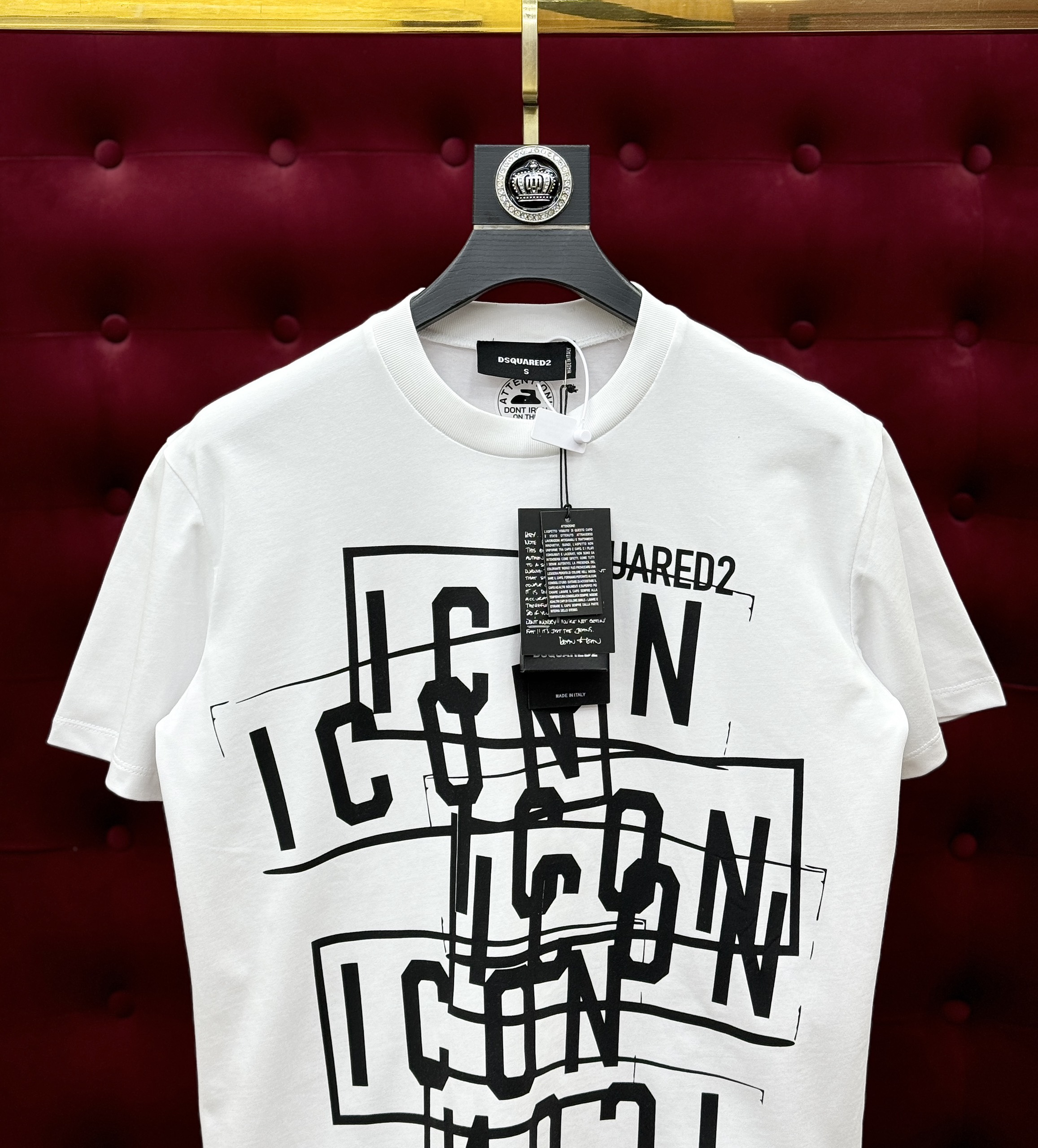 Áo phông T-shirt Dsquared2 DSQ2 họa tiết logo Icon kẻ ô Like Auth on web CD
